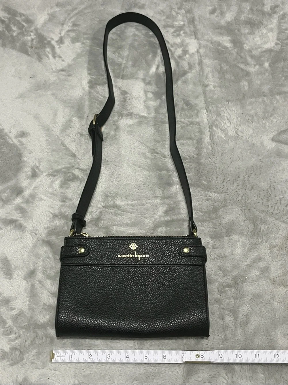 🖤 Nanette Lepore Black Triple-Compartment Crossbody Bag